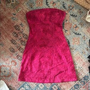 GUESS Vintage Tropical Strapless Mini Dress